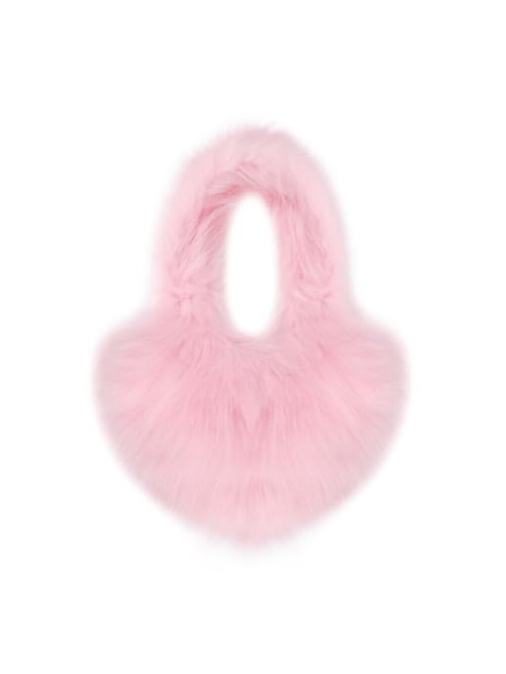 Faux Fur Heart Shaped Shoulder Bag Fluffy Plush Handbag
